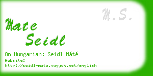 mate seidl business card